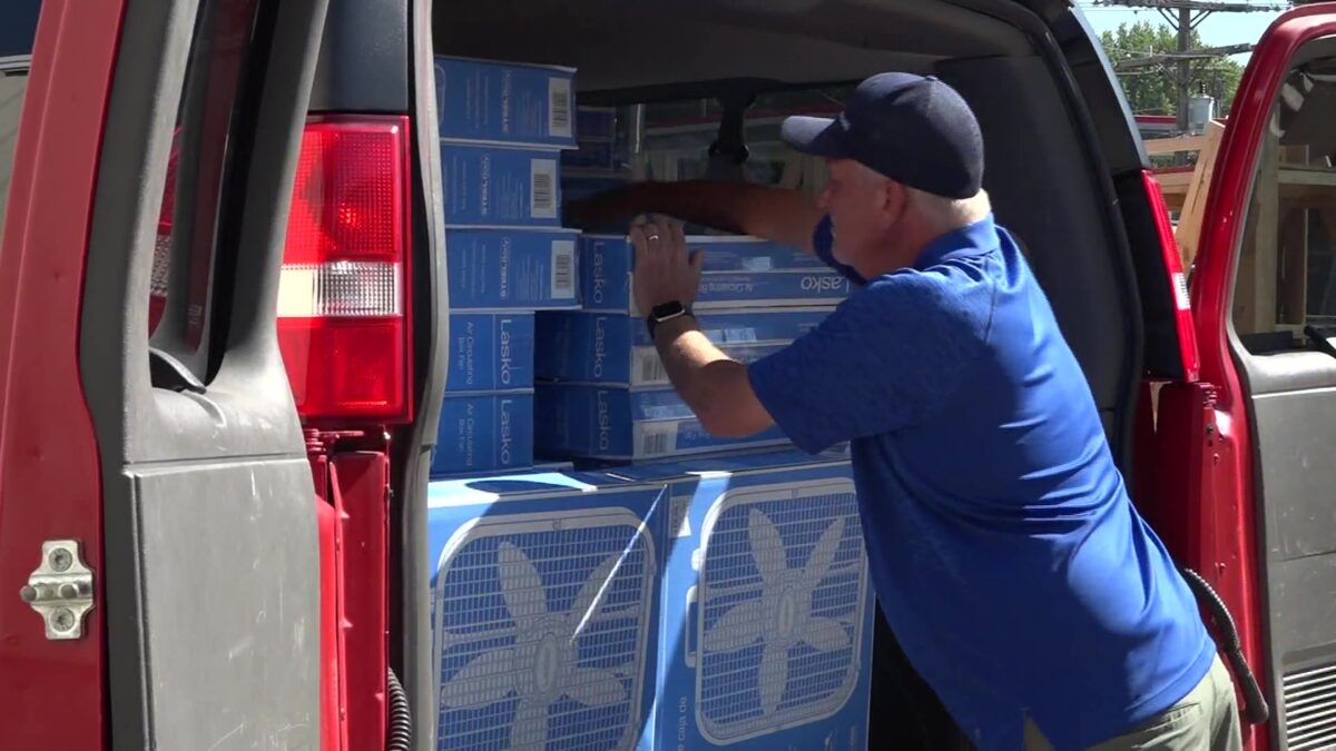 Westlake Ace Hardware donates dozens of fans to Salvation Army