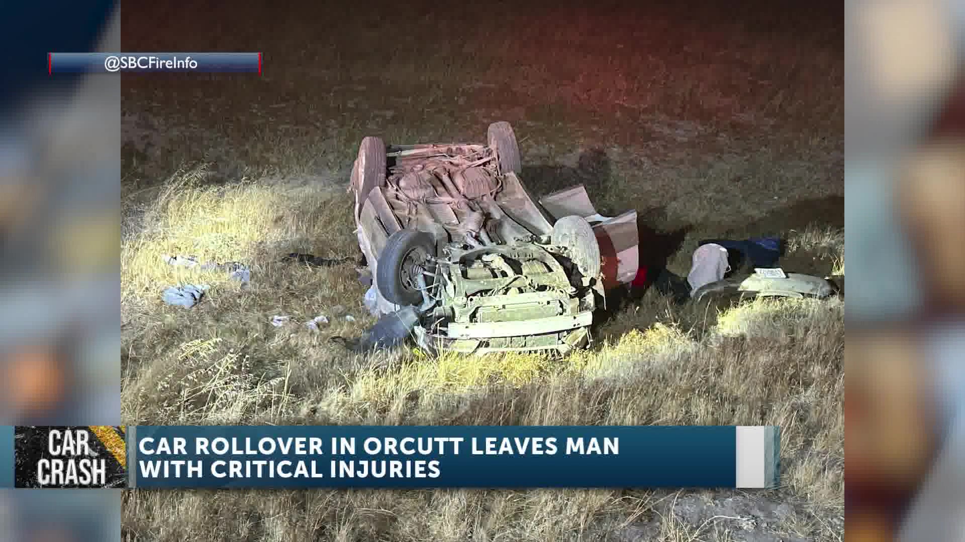 Driver suffers critical injuries after vehicle rollover in Orcutt