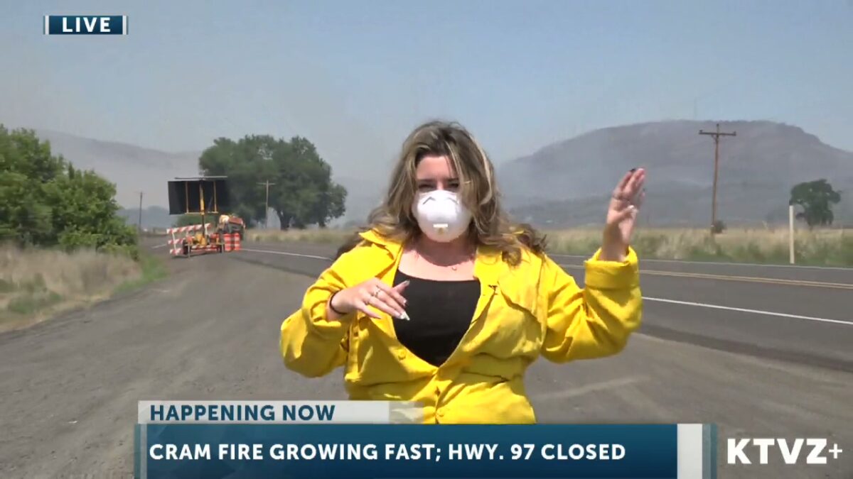 Isabella Warren gives us a LIVE update on KTVZ+ from the lines of the fast-growing Cram Fire