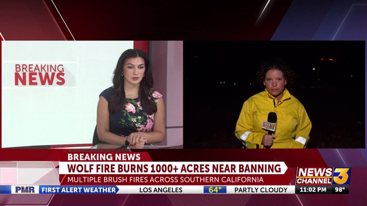 Wolf Fire near Banning burns nearly 2