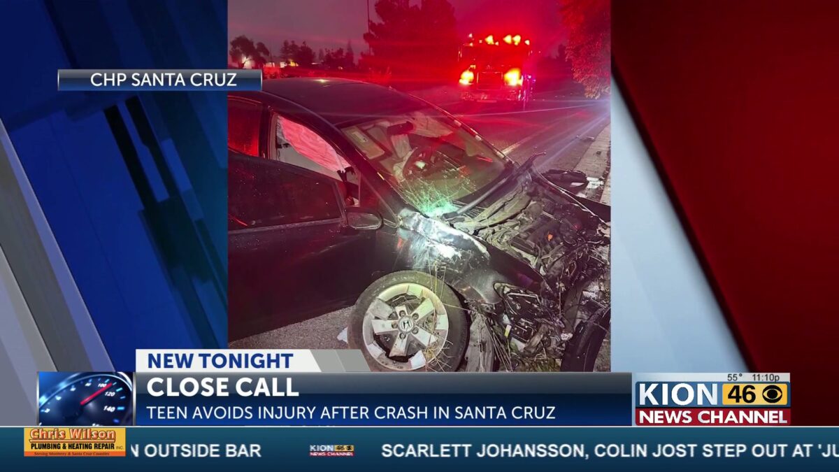 Teenager crashes into multiple objects after speeding on Soquel Avenue Monday night