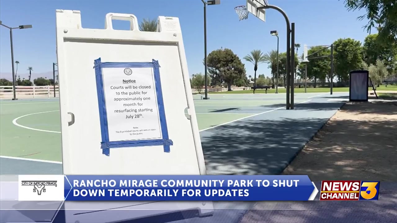 Rancho Mirage Community Park to shut down temporarily for updates to its sports courts
