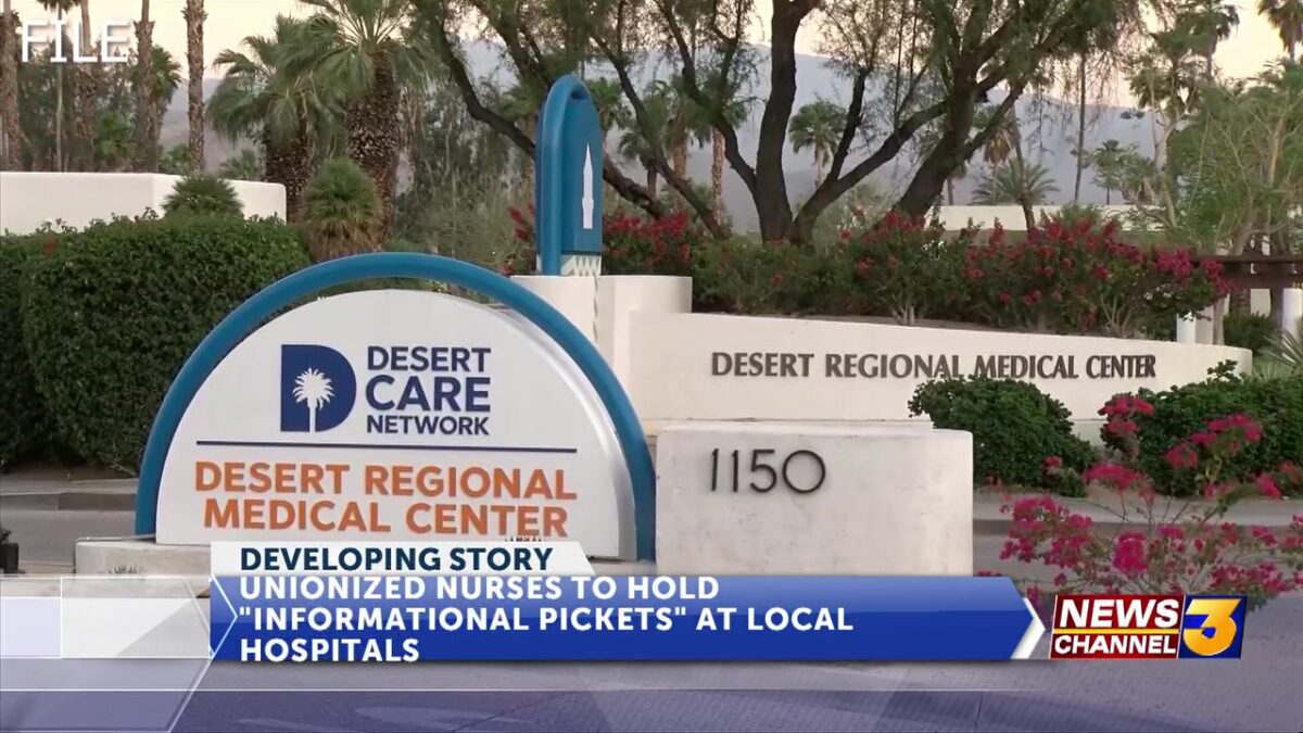 Desert Regional and Hi-Desert nurses host informational picket to rally for workplace improvements