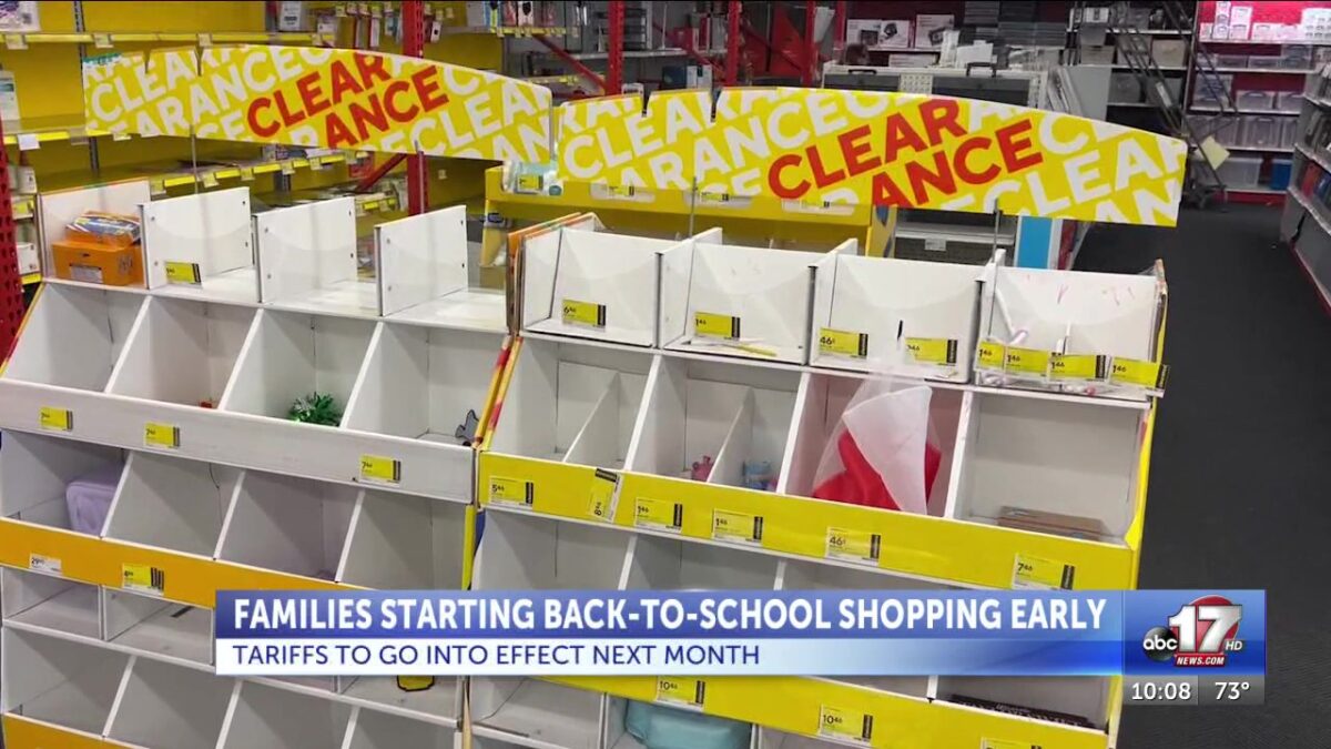 Shoppers rush to buy school supplies before potential tariffs take effect
