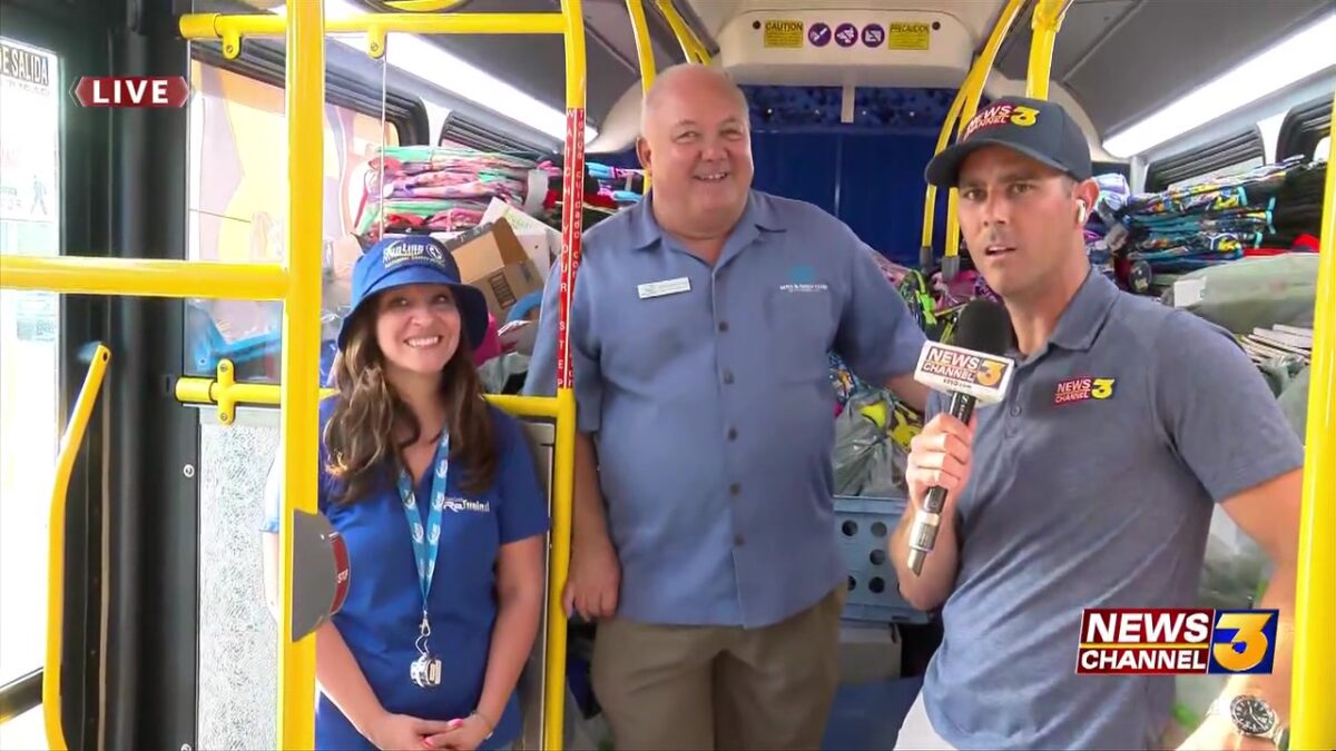 Empty SunLine bus gets filled for ‘Pack the Bus’ event at Palm Desert Walmart