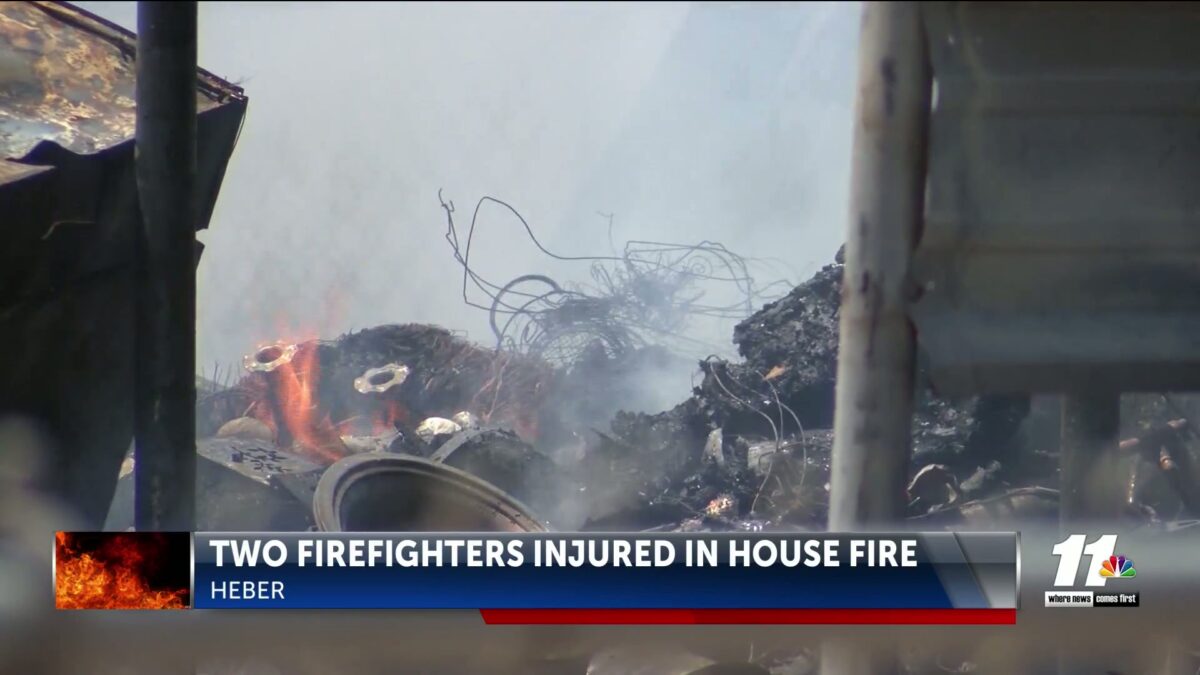Two firefighters injured in house fire in Heber