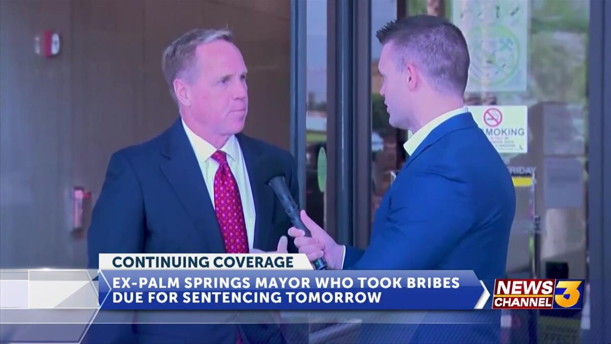 Ex-Palm Springs mayor sentenced for bribery charges