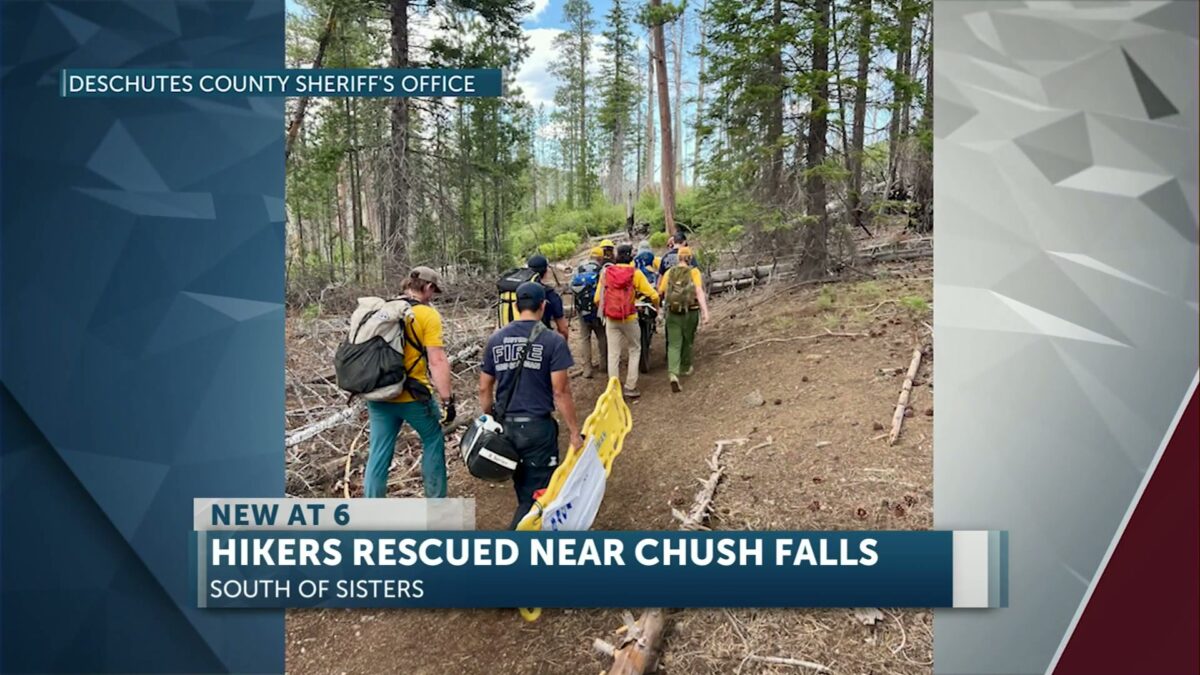 Deschutes County Sheriff’s Search and Rescue volunteers come to the aid of 2 ill hikers on a trail south of Sisters