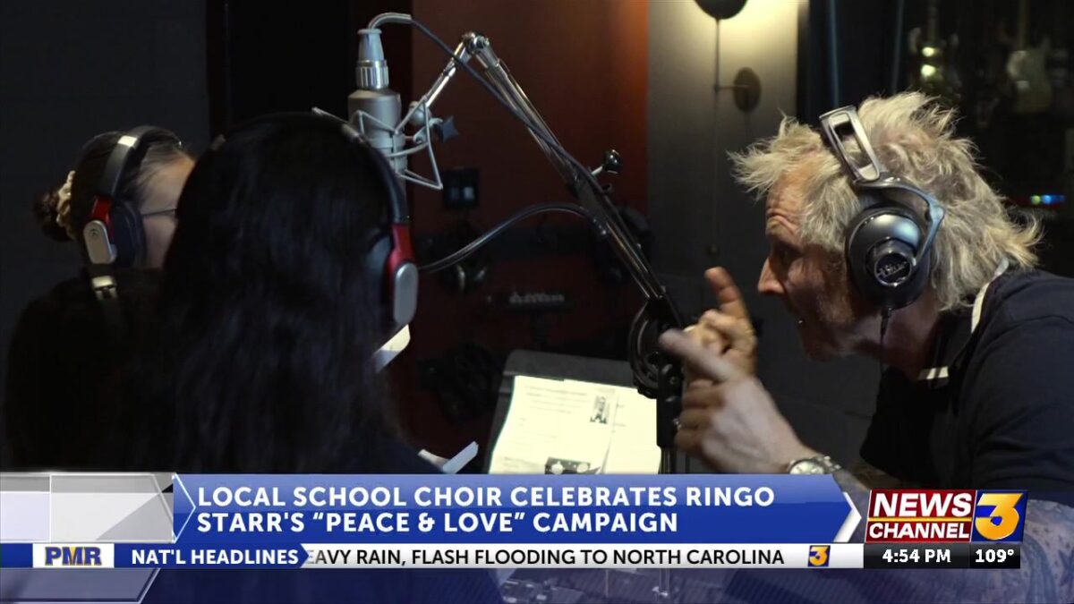 Ringo Starr celebrates his annual “Peace & Love” campaign with help from local elementary school choir