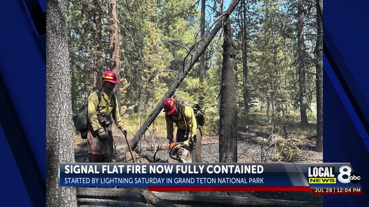 Signal Flat Fire fully contained in Grand Teton National Park