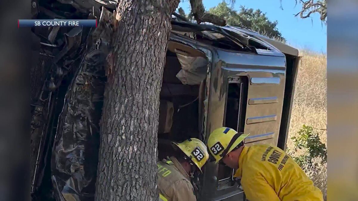 Elderly woman suffers major injuries after solo car crash in Santa Ynez