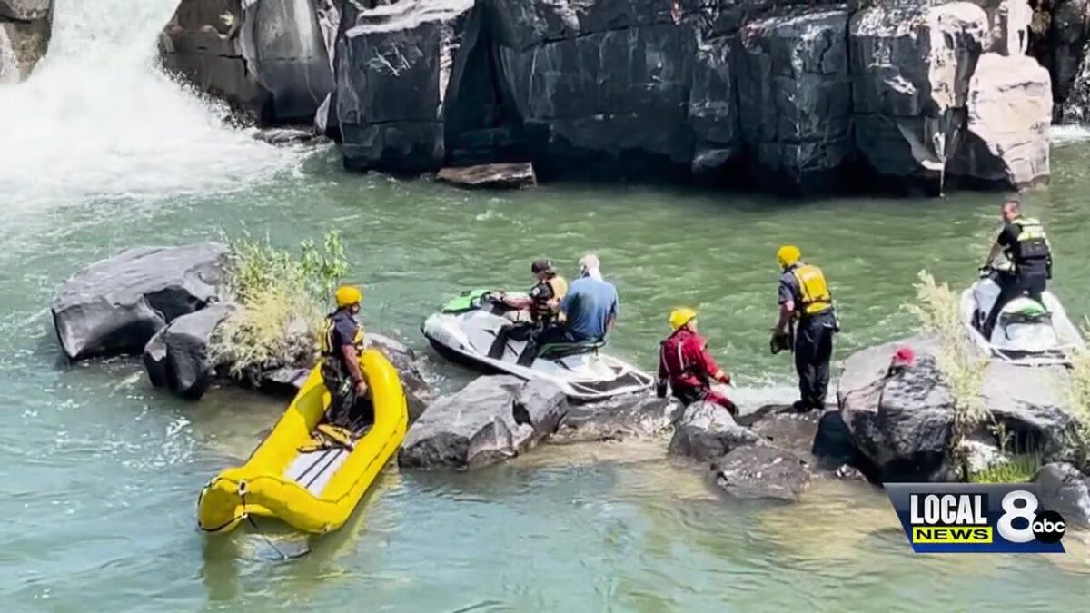 River Rescue: Fishermen rescued after boat overturns below Idaho Falls