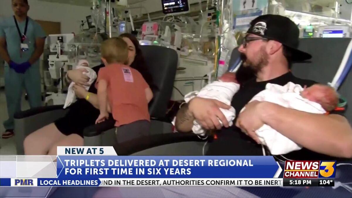First set of triplets delivered at Desert Regional in six years