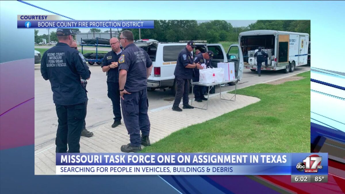 Missouri Task Force 1 assigned search mission after arrival in Texas