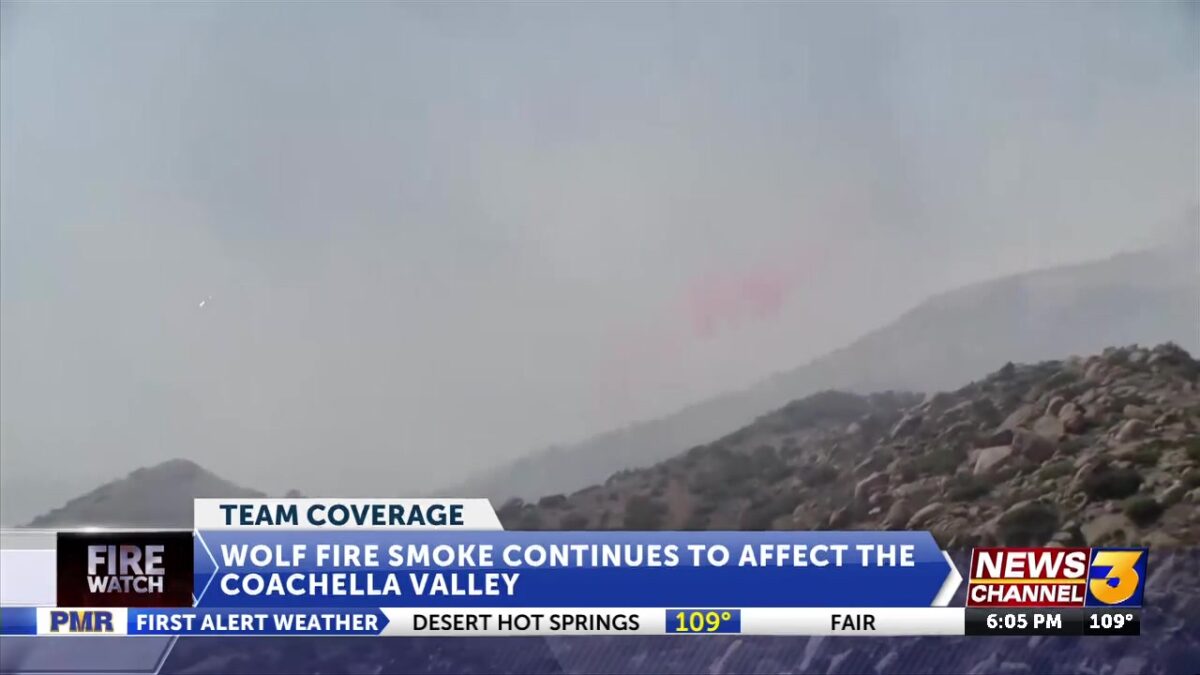 Wolf Fire smoke continues to affect the Coachella Valley