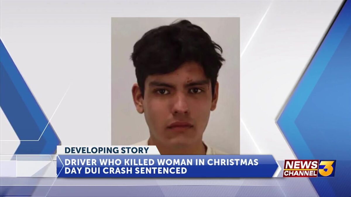 Motorist who killed woman in Christmas Day DUI wreck sentenced
