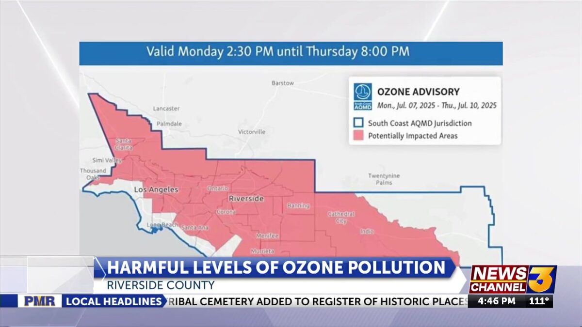 South Coast AQMD issues Ozone Advisory due to heat wave