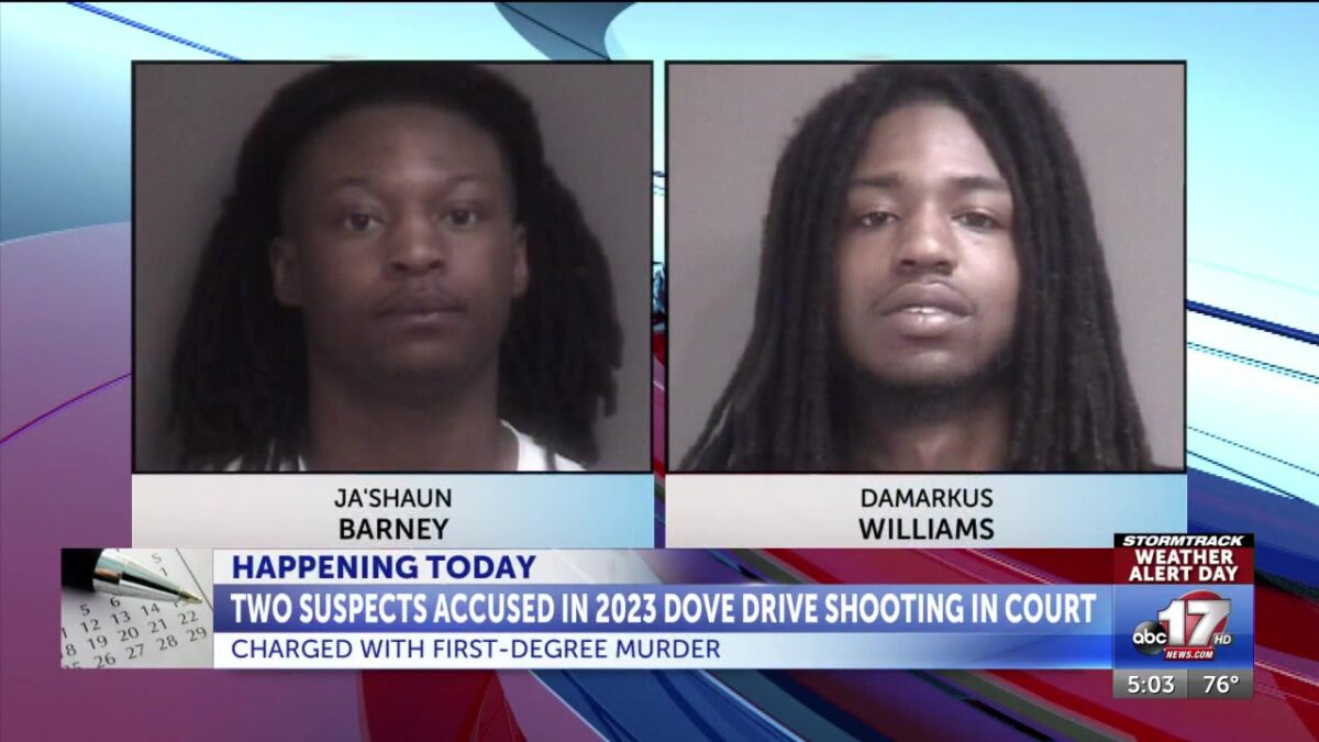 Two suspects involved in deadly Dove Drive shooting to be in court Monday