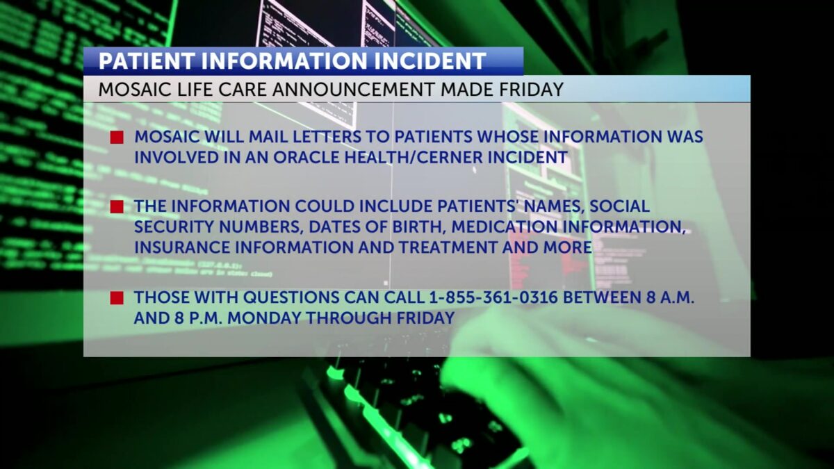 Mosaic patient information obtained through Oracle Health/Cerner environment