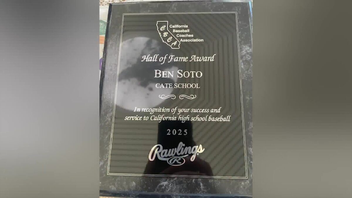 Cate coach Ben Soto receives Hall of Fame honor from CBCA