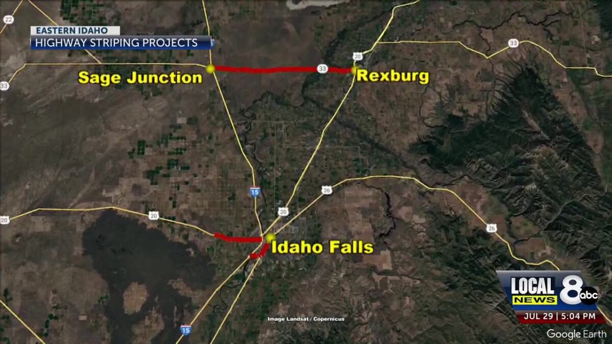 Expect lane closures and delays: ITD begins striping operations on Idaho Falls area roads