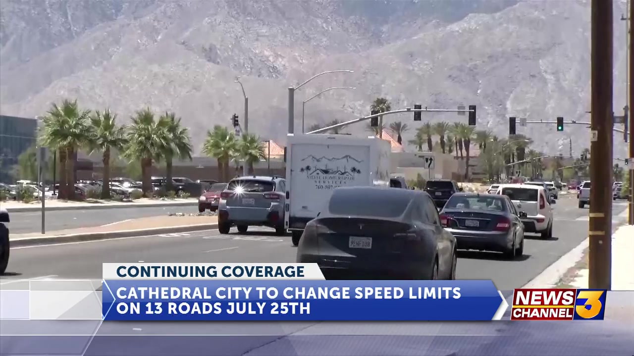 Speed limit changes in Cathedral City starting on July 25th