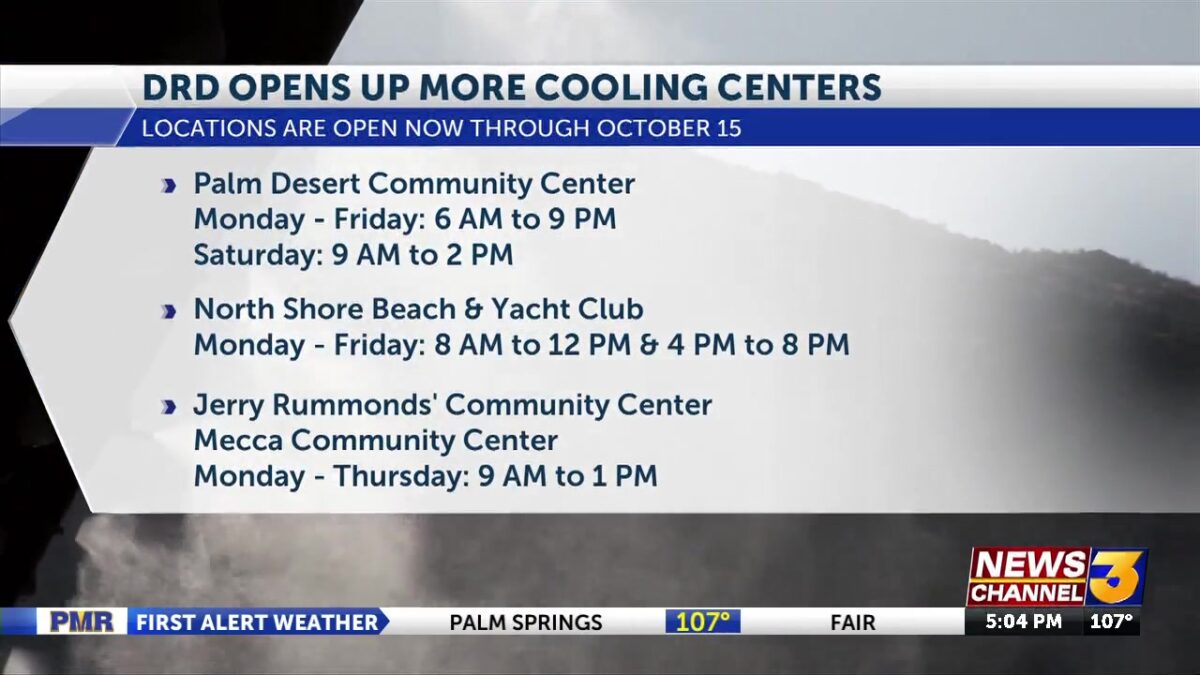 Desert Recreational District opens Cooling Centers to beat the heat this summer