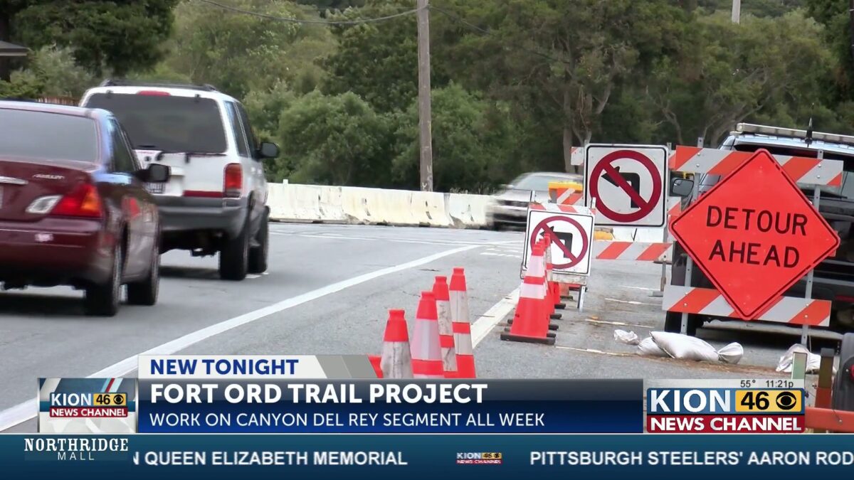 Construction progress in Del Rey Oaks for Fort Ord Regional Trail and Greenway Project