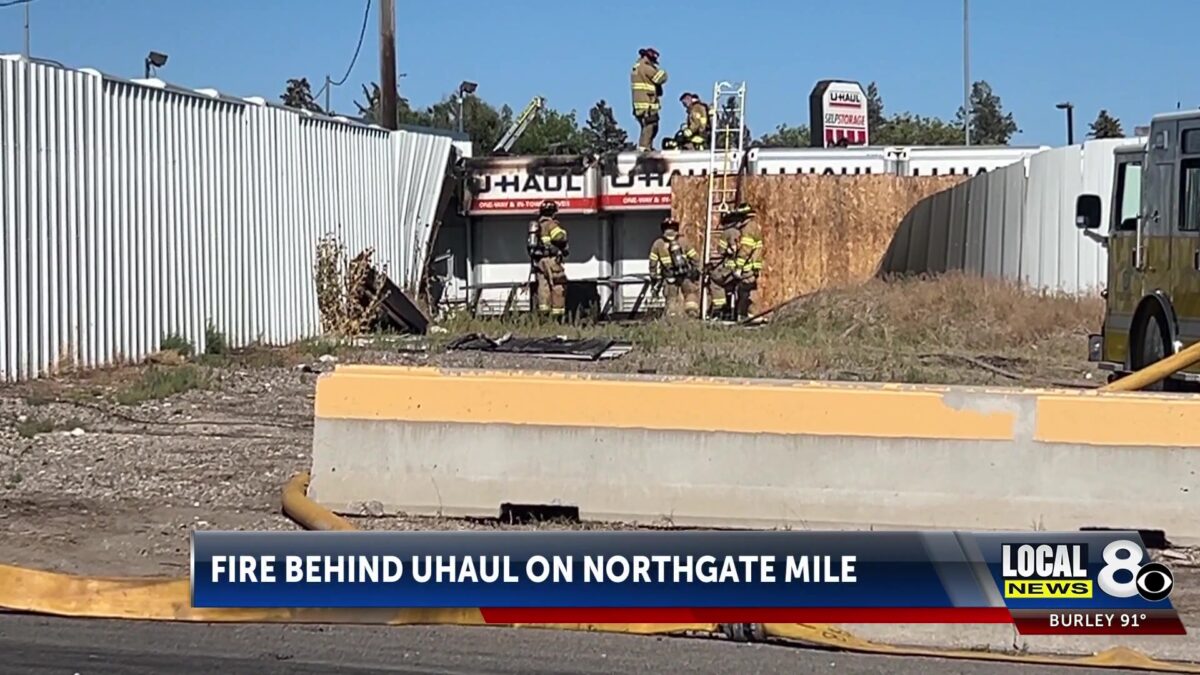 Fire crews tackle trailer fire behind Northgate Mile U-Haul