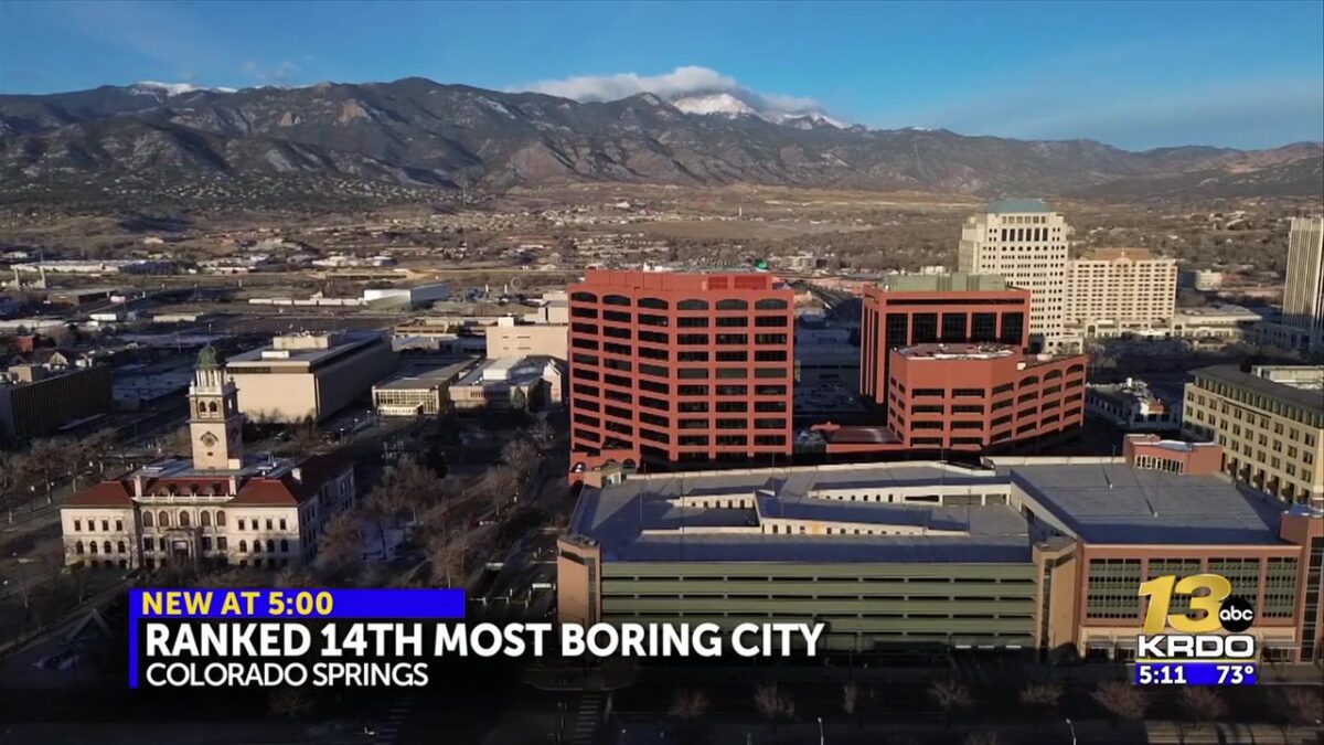Colorado Springs ranked 14th most boring city in the U.S.