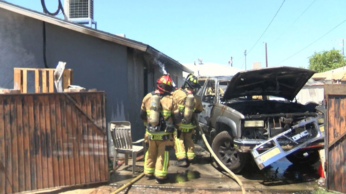 YFD battles SUV fire