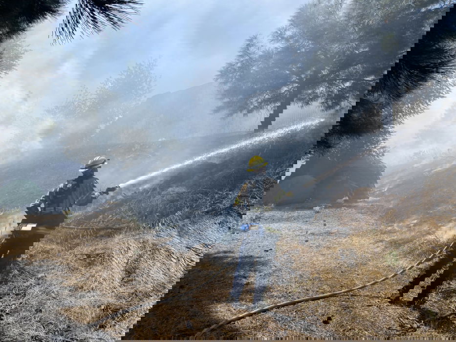 Fire along the Bend Parkway believed to have been intentionally set
