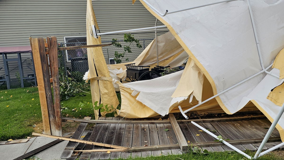 Wednesday morning microburst causes property damage to Ammon neighborhood