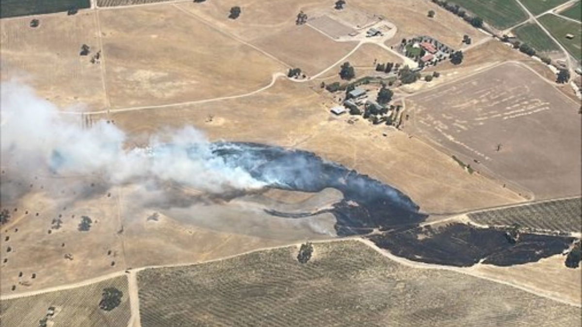 Vegetation fire stopped in Creston