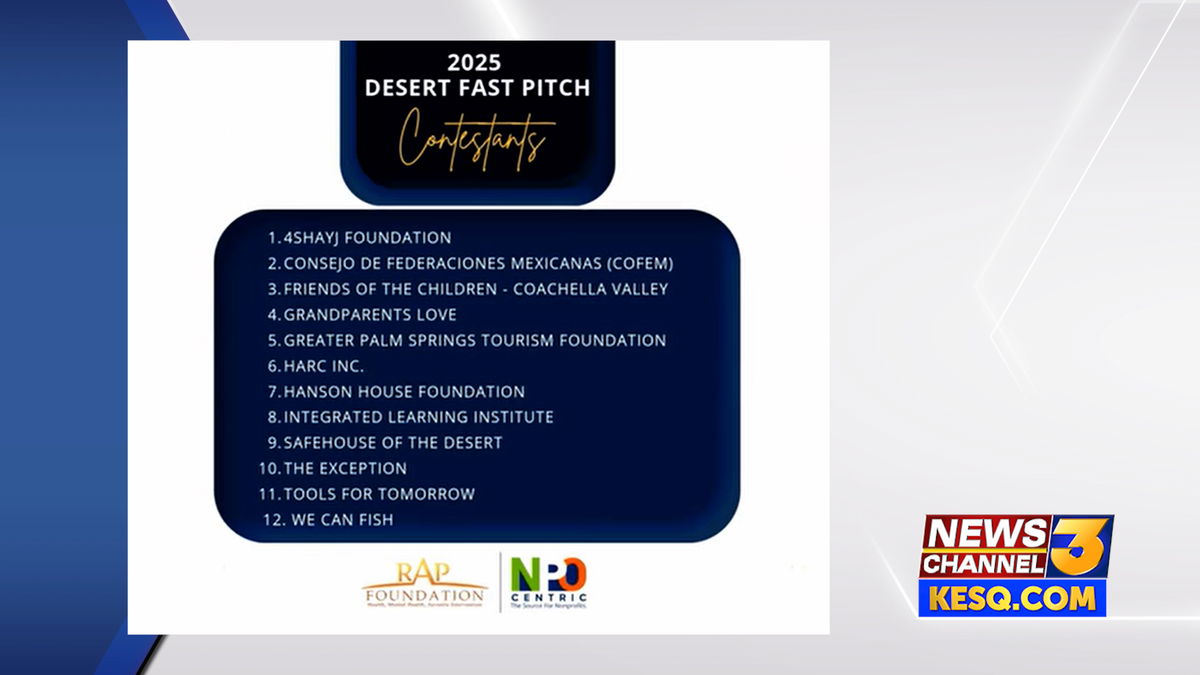 12 local nonprofit organizations to compete for $20K Desert Fast Pitch