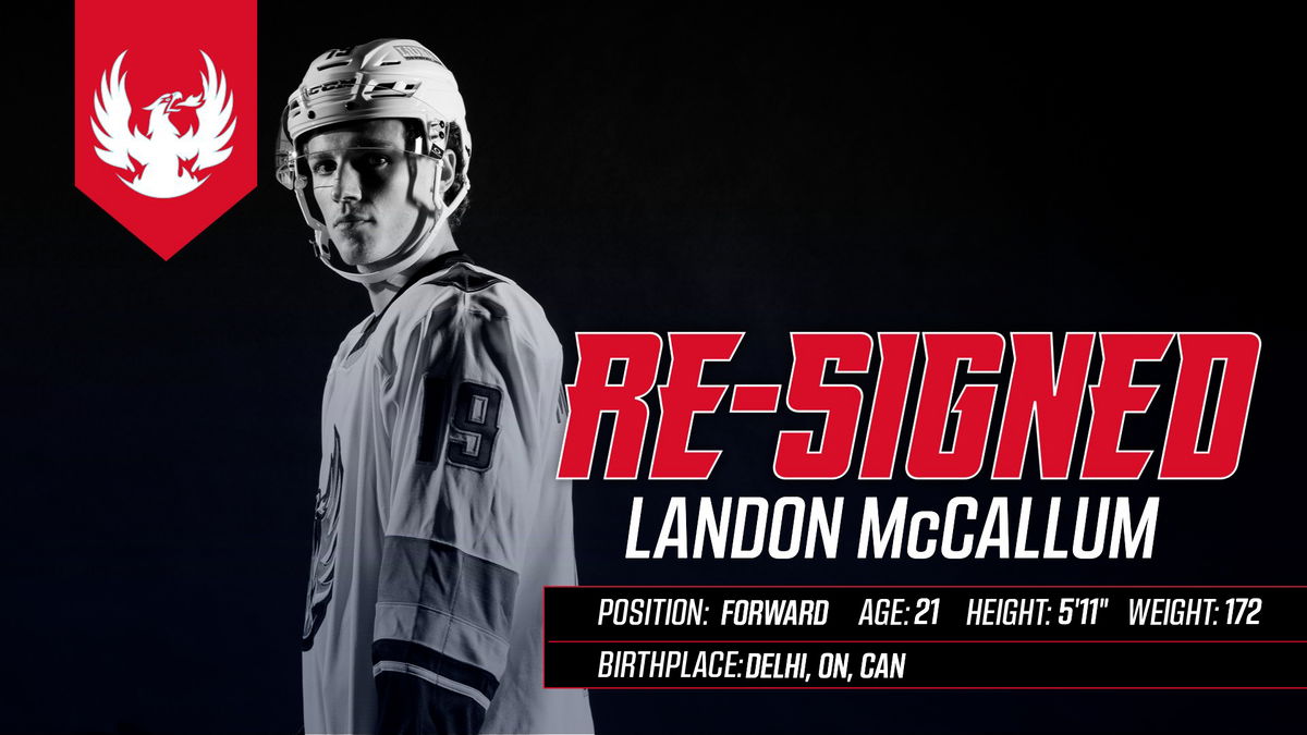 Firebirds re-sign forward Landon McCallum to one-year AHL contract