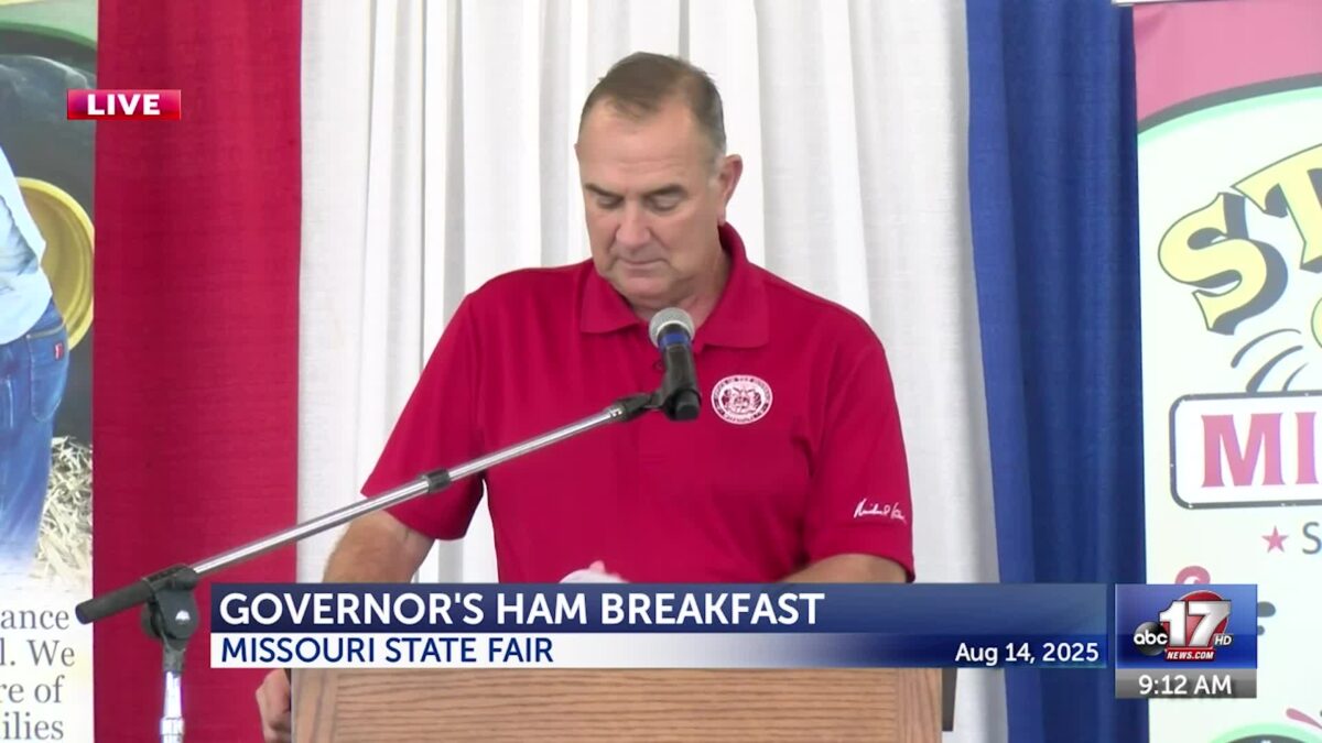 WATCH: Kehoe opens Governor’s Ham Breakfast at Missouri State Fair