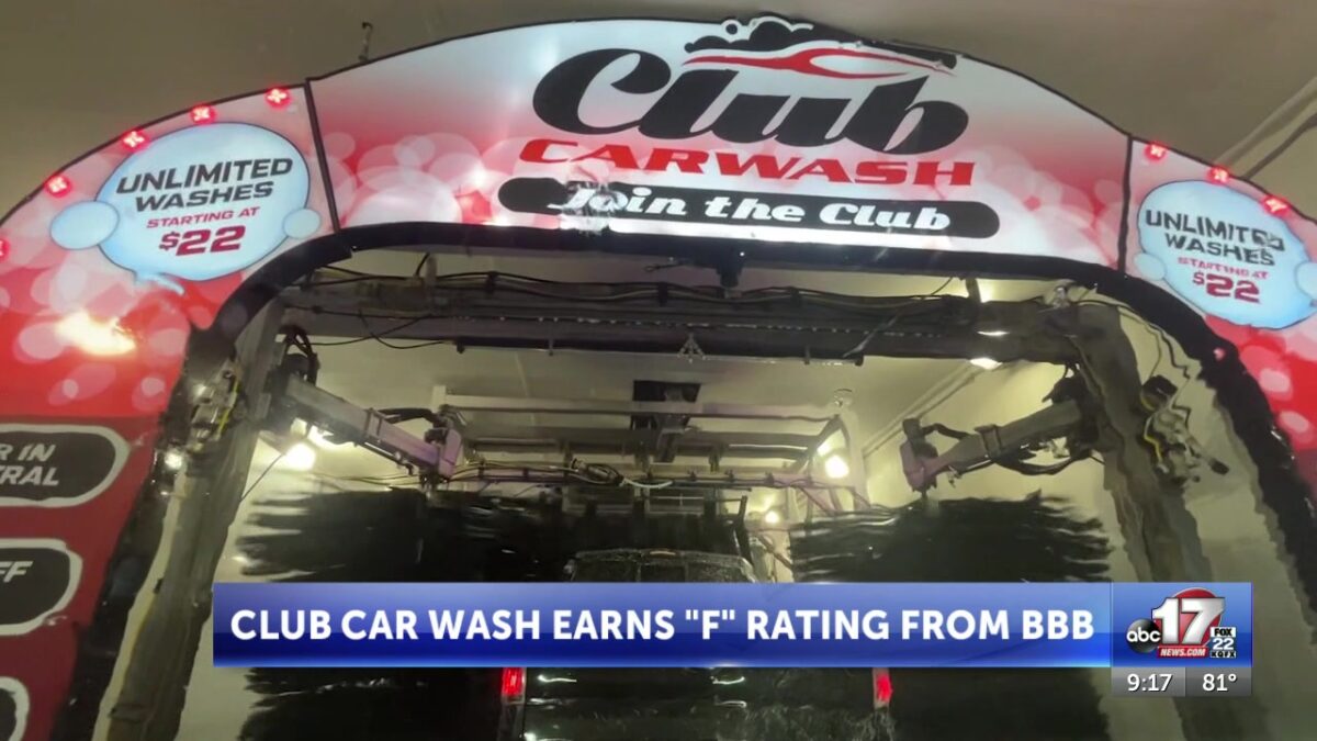 Area customers air grievances after Club Car Wash earns ‘F’ rating with BBB