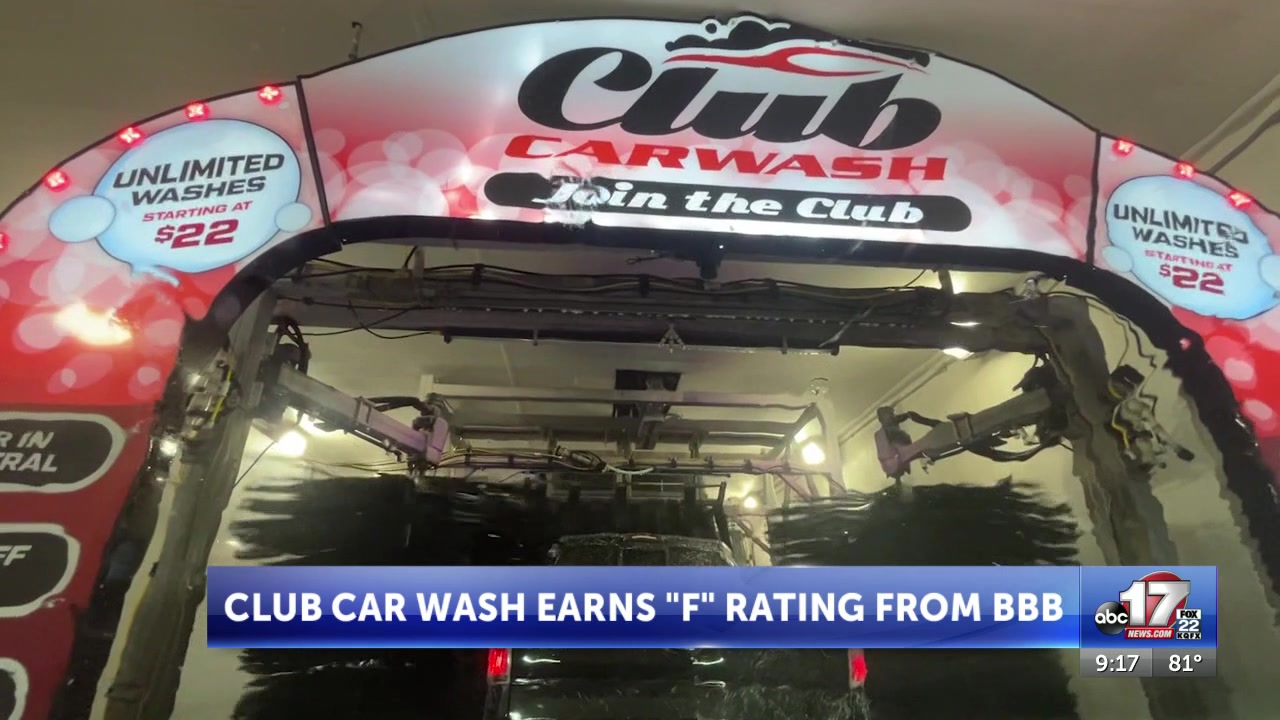 Area customers air grievances after Club Car Wash earns ‘F’ rating with BBB
