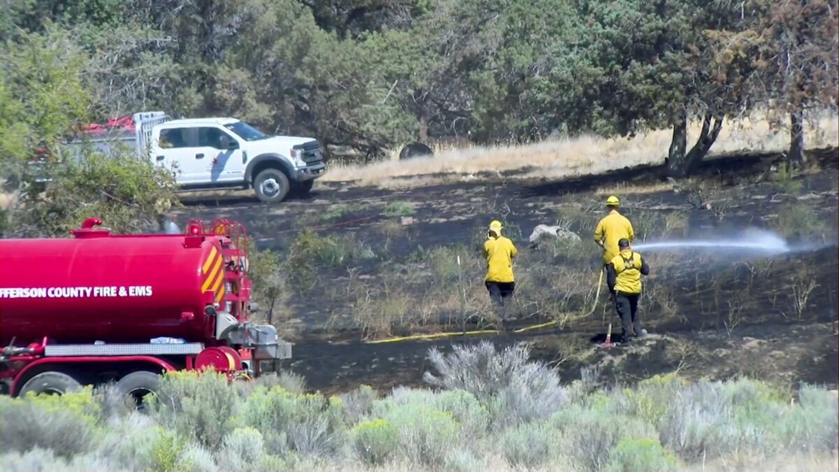 Chevy Fire in Madras contained