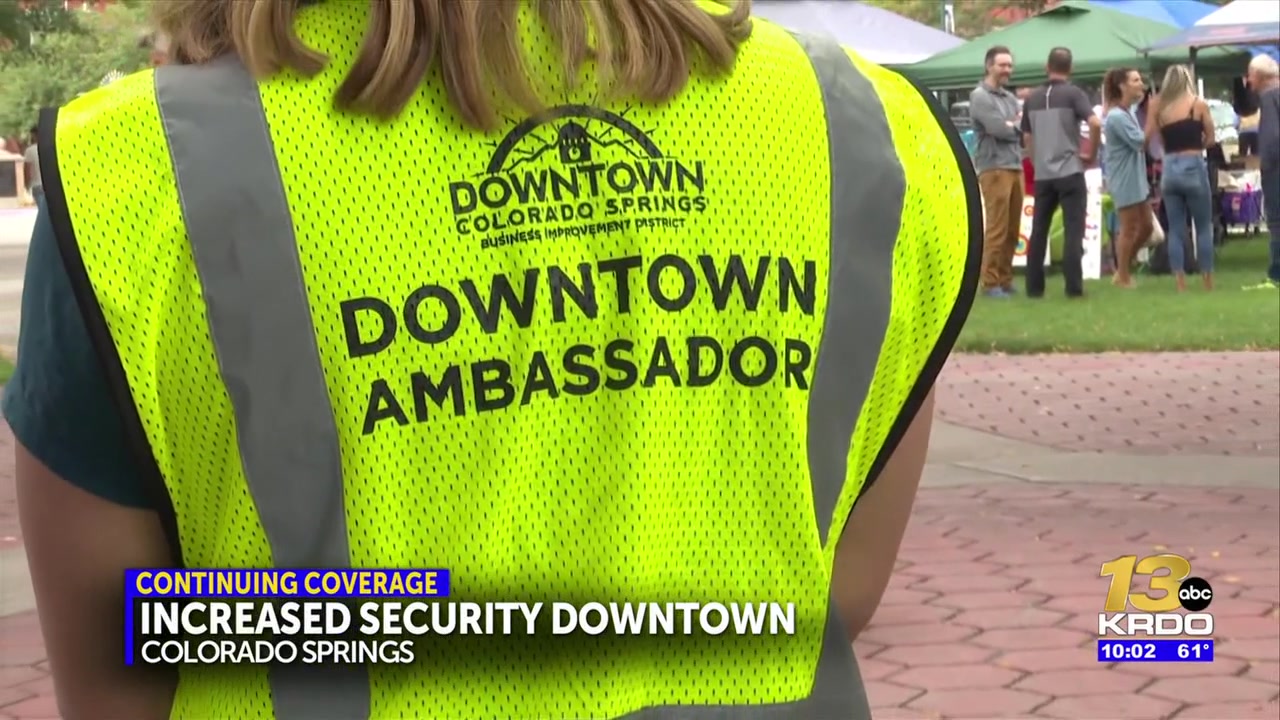 Security and hospitality services are being increased in Downtown Colorado Springs