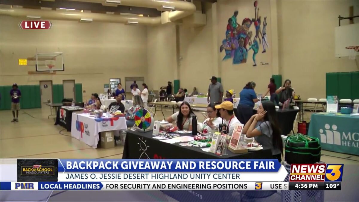 Palm Springs Dept. of Parks and Recreation holds backpack giveaway