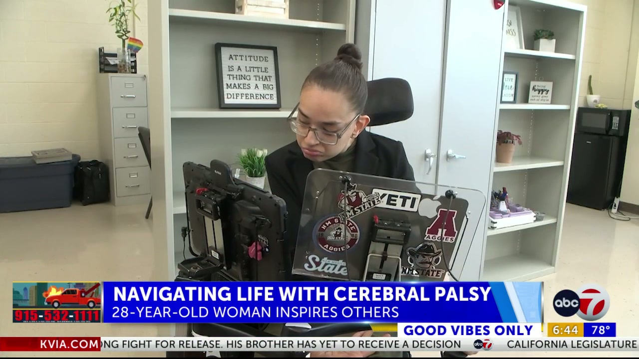 Good Vibes Only: NMSU student with cerebral palsy inspires educators at Gadsden ISD