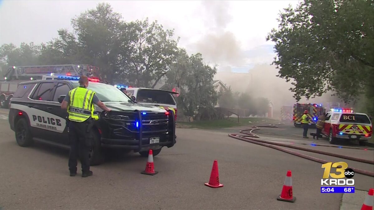 Colorado Springs Fire Department responds to house fire off Hagerman Street
