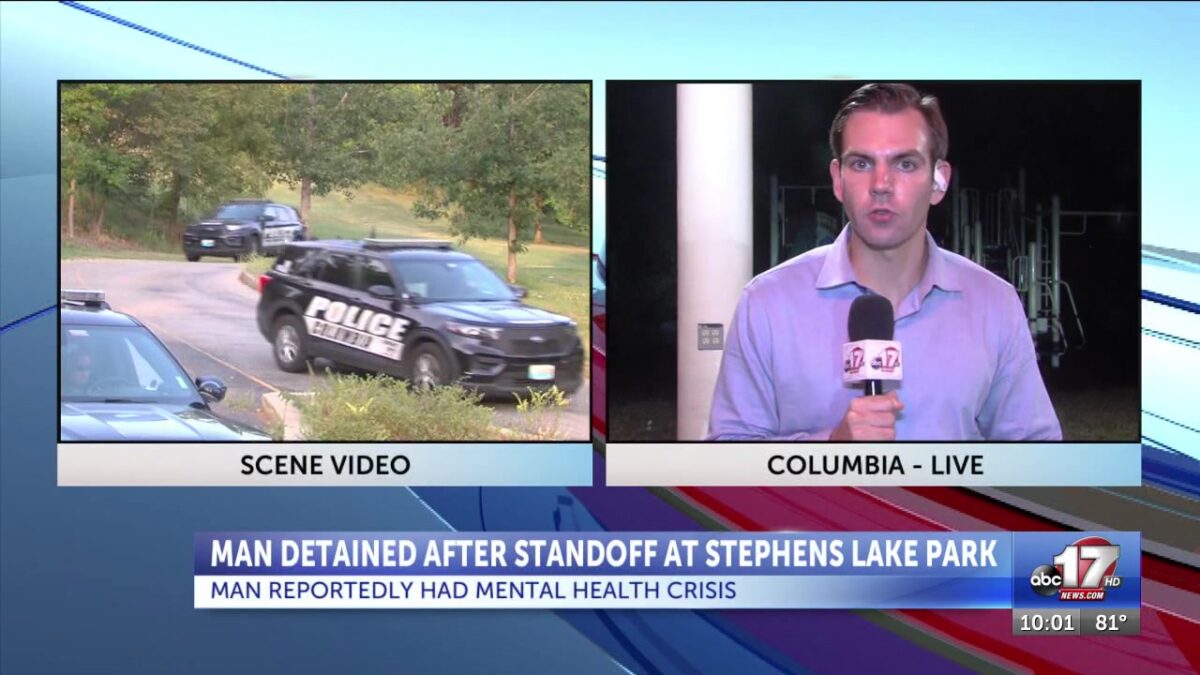 Man detained after standoff at Stephens Lake Park