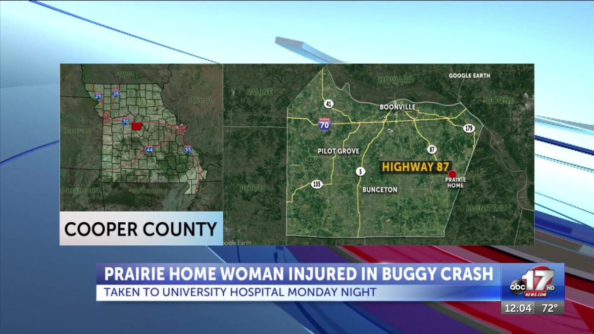 Woman hurt when car rear-ends buggy in Cooper County
