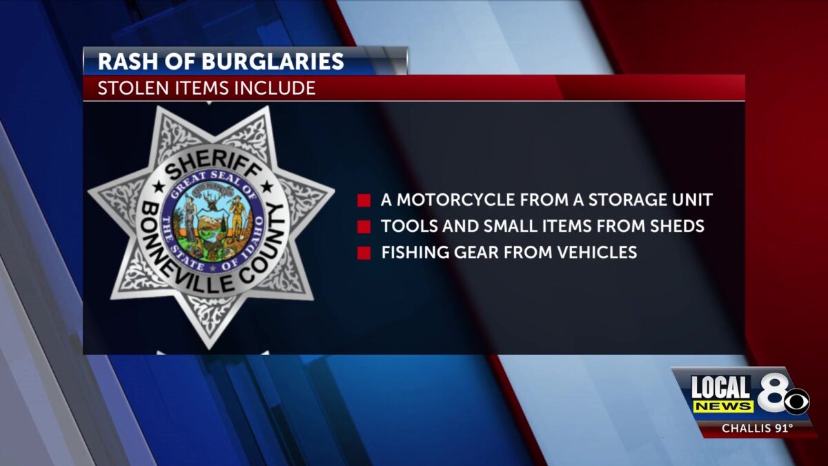 Sheriff’s Deputies investigate a string of thefts in Idaho Falls