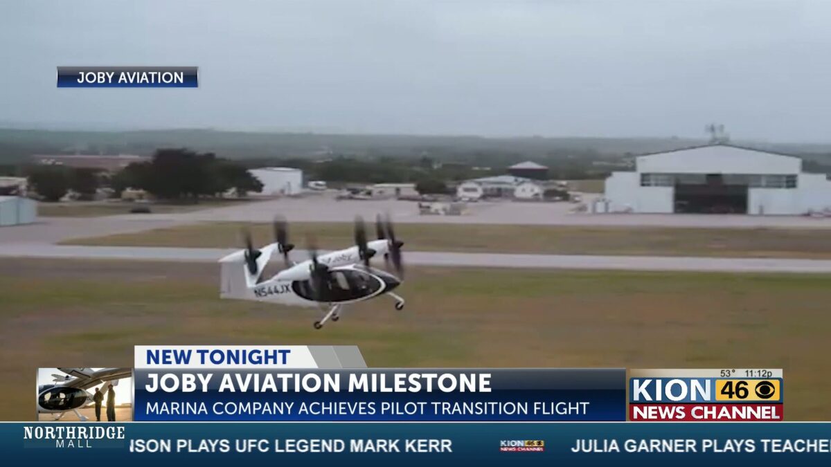 Joby Aviation makes a successful air taxi test flight between Marina and Monterey airports