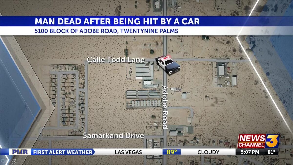 Pedestrian killed in Twentynine Palms collision