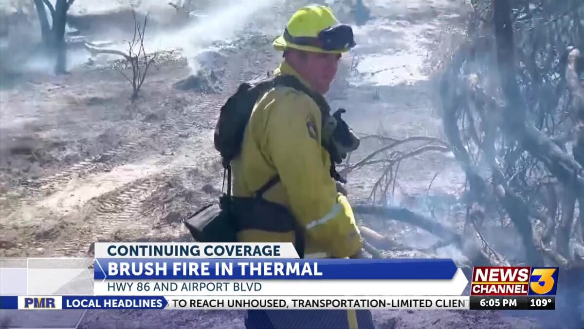 Vegetation fire breaks out in Thermal Wednesday afternoon